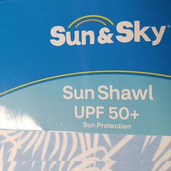 Wrap Sun Protection Swimming Suit Cover UPF 50+ Leaf Blue Leaves - Picture 6 of 6